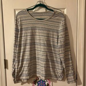 LL Bean lightweight long sleeve stripped shirt (3)